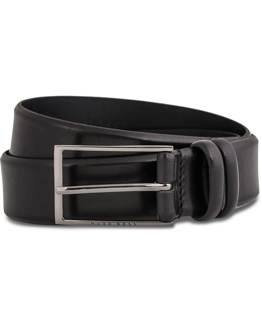 boss carmello leather belt 3,5 cm black u2gwh